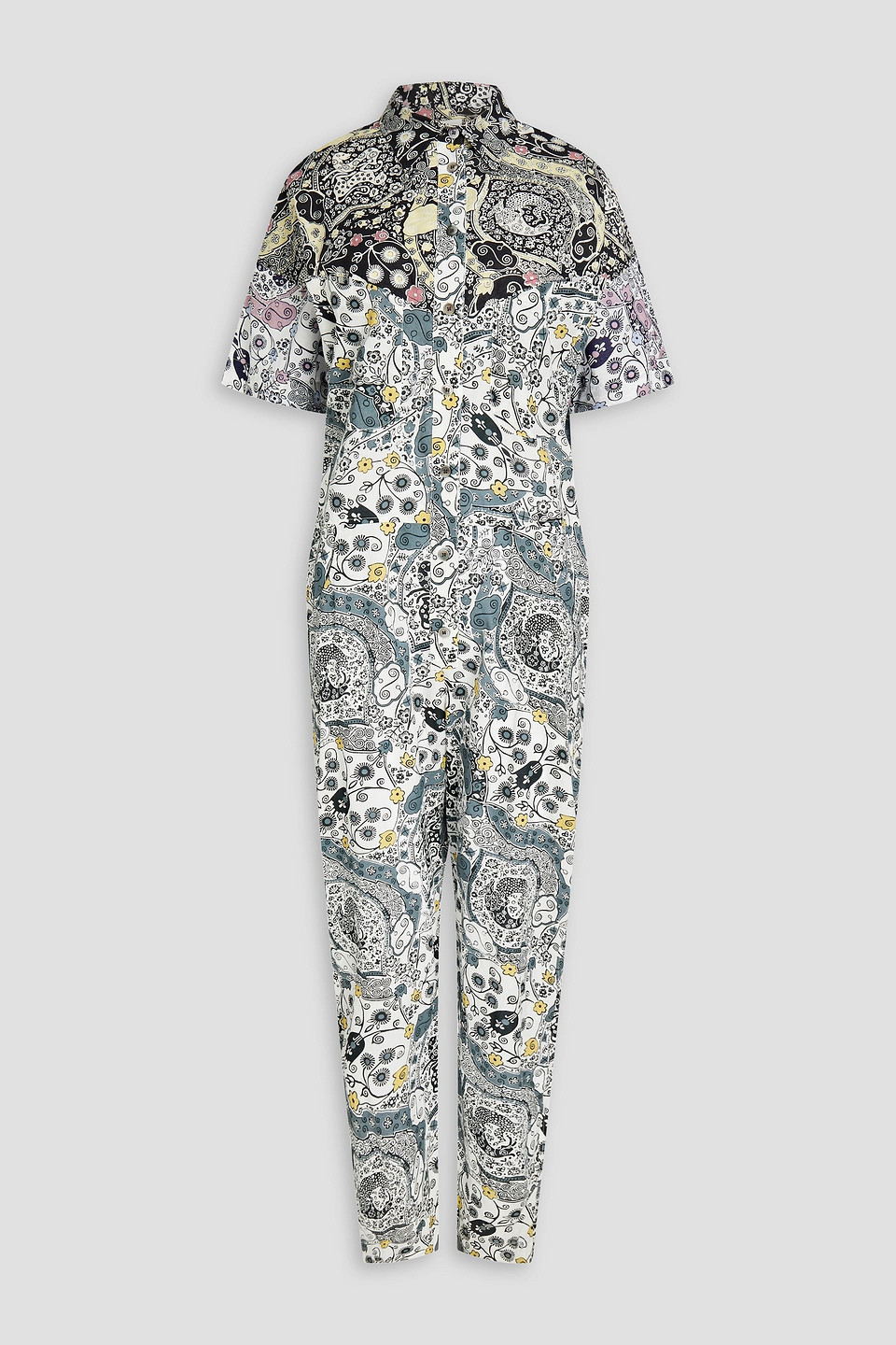 Isabel Marant Étoile Udena Printed Cotton Jumpsuit In White