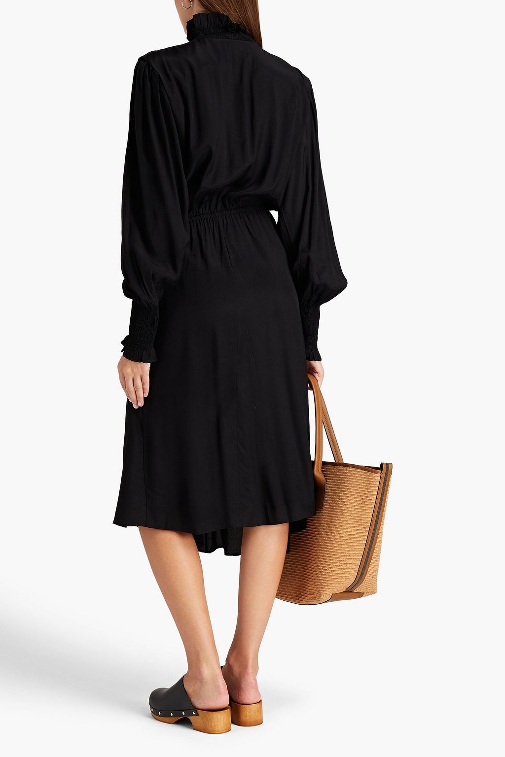 MARANT ÉTOILE Cescott shirred crepe midi dress