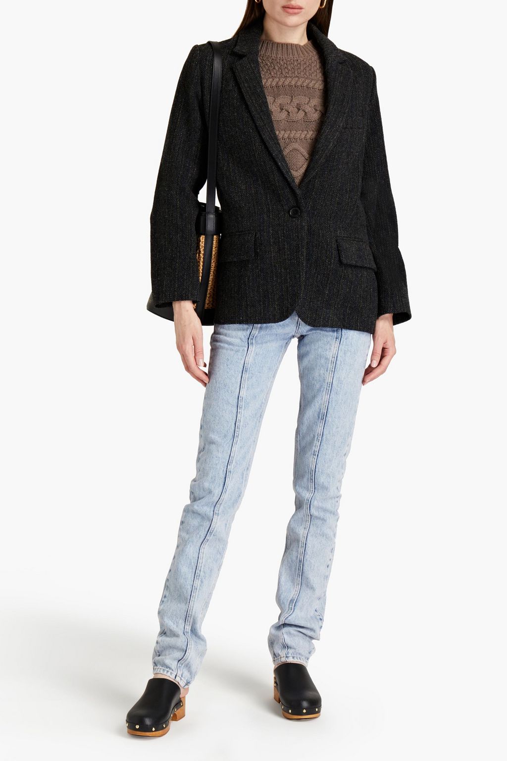 ISABEL MARANT ÉTOILE Herringbone wooltweed blazer THE