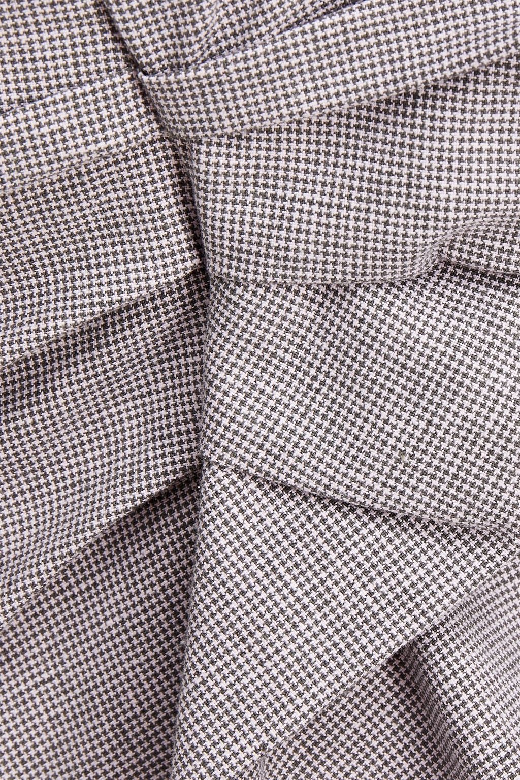 MARANT ÉTOILE Ines ruched houndstooth mini skirt