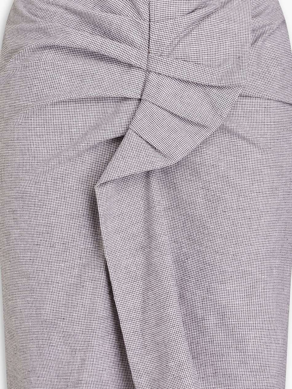 ines houndstooth cotton and linen-blend mini skirt