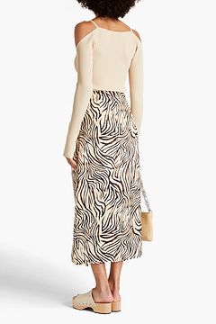 Roma Ruched Skirt Long Zebra main image 1