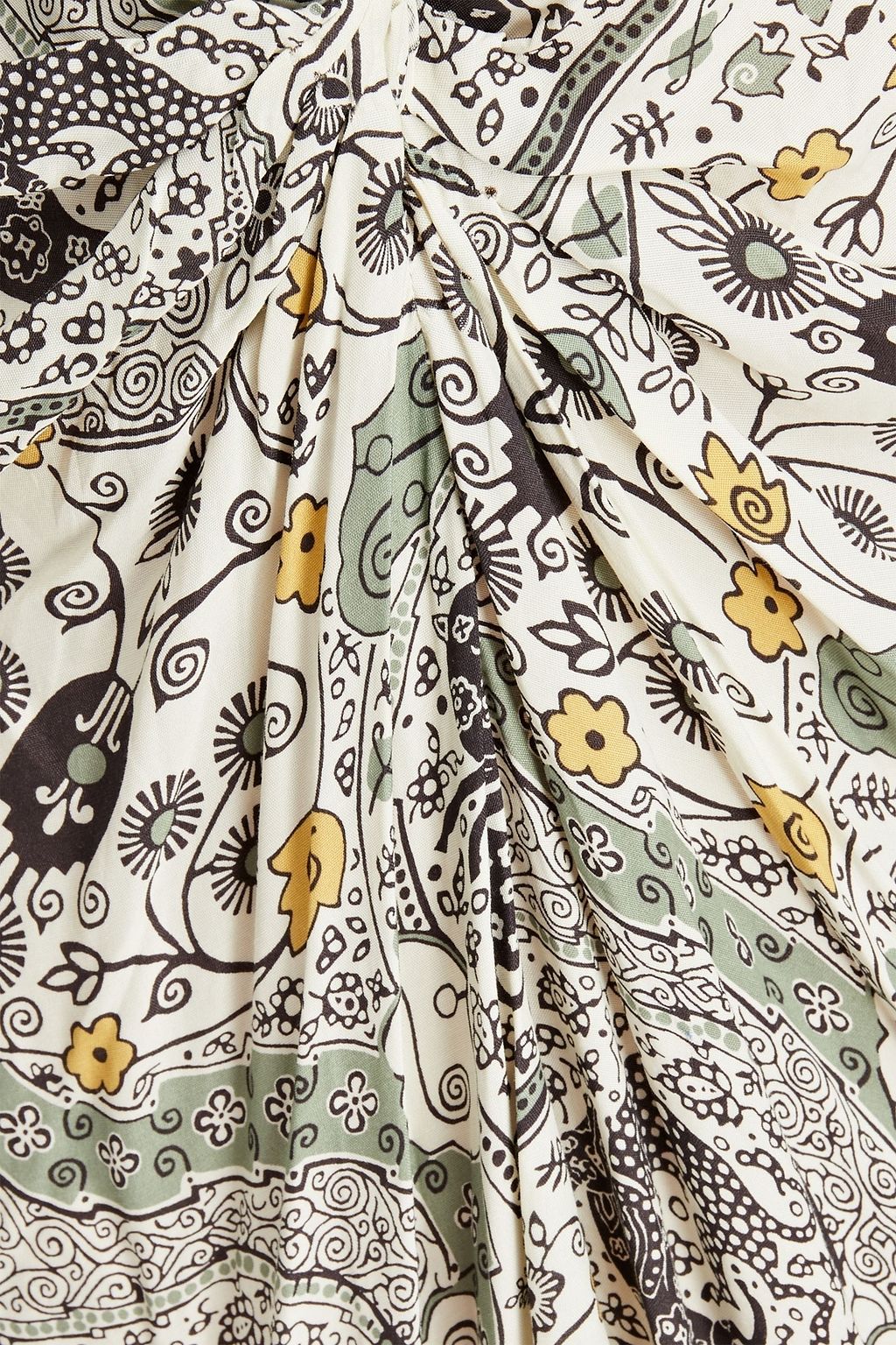 MARANT ÉTOILE Bardeny twist-front printed crepe dress