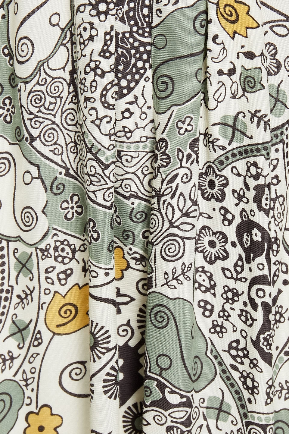 ISABEL MARANT ÉTOILE CORALINE RUFFLED PRINTED CREPE MIDI DRESS 3074457345631796695