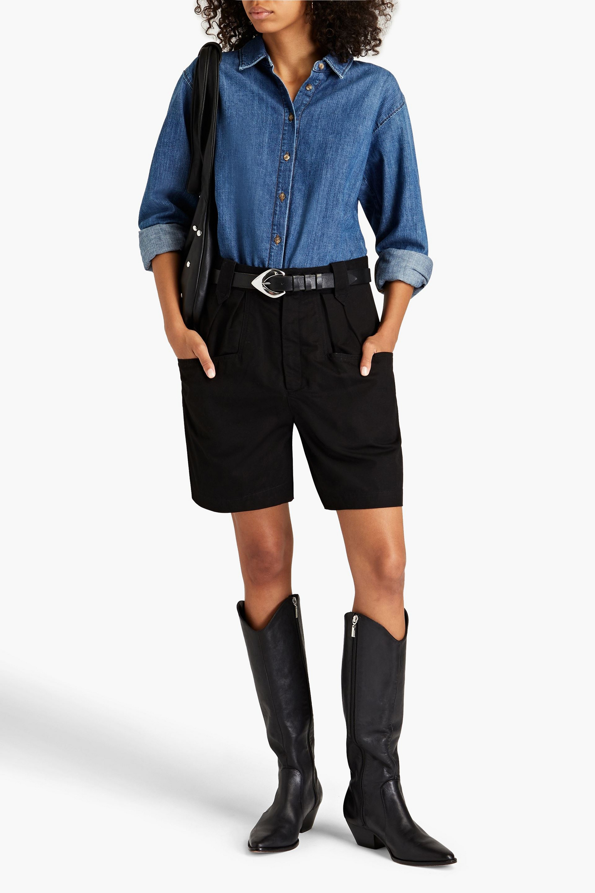 Marant Étoile Palinda cotton-canvas shorts