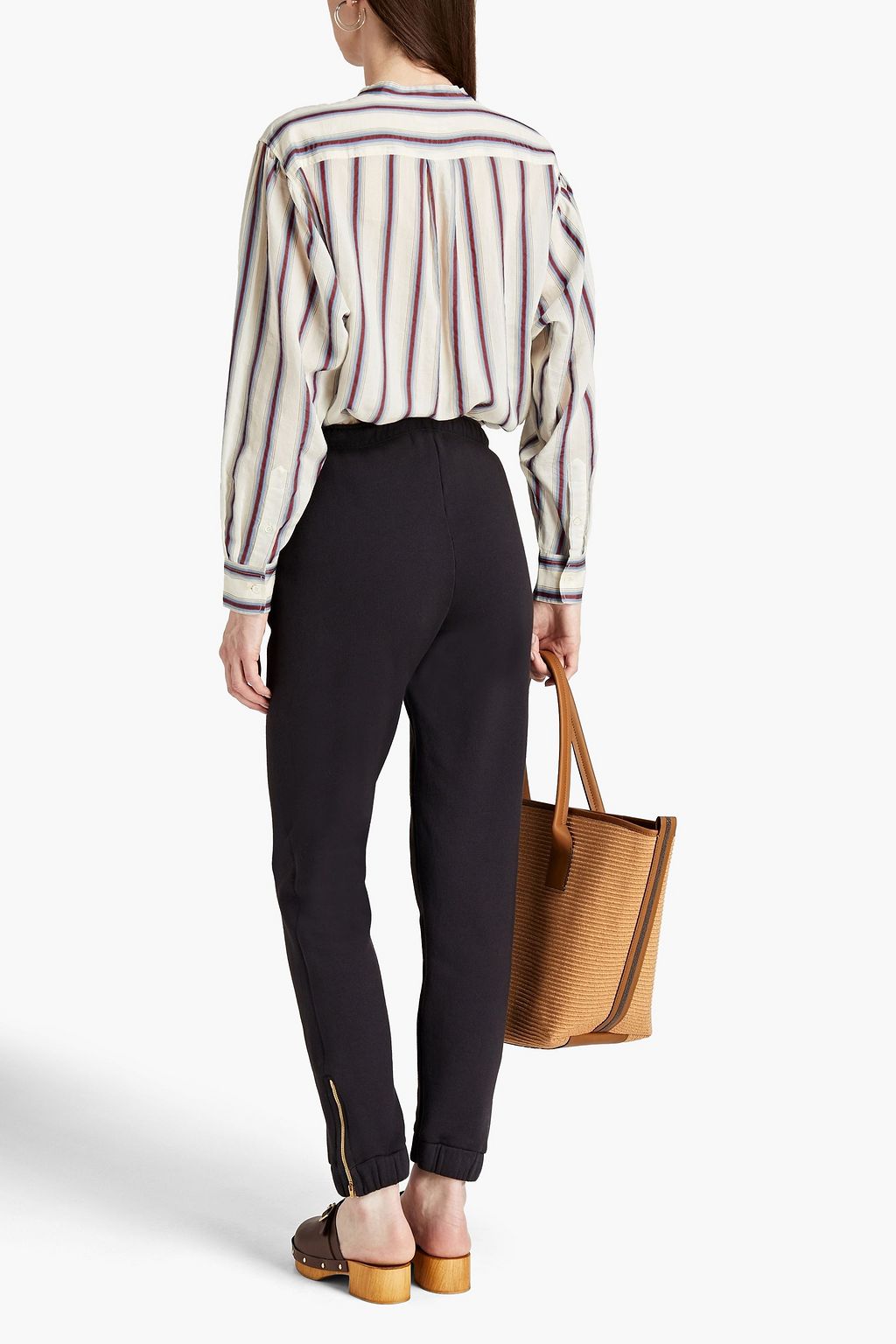 MARANT ÉTOILE Striped cotton-blend shirt