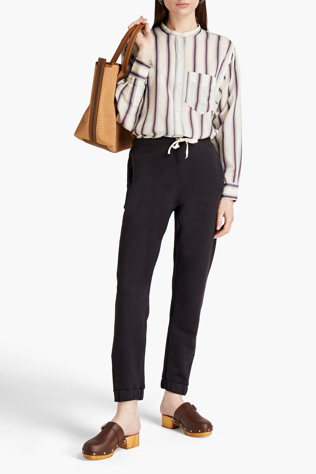 MARANT ÉTOILE Striped cotton-blend shirt