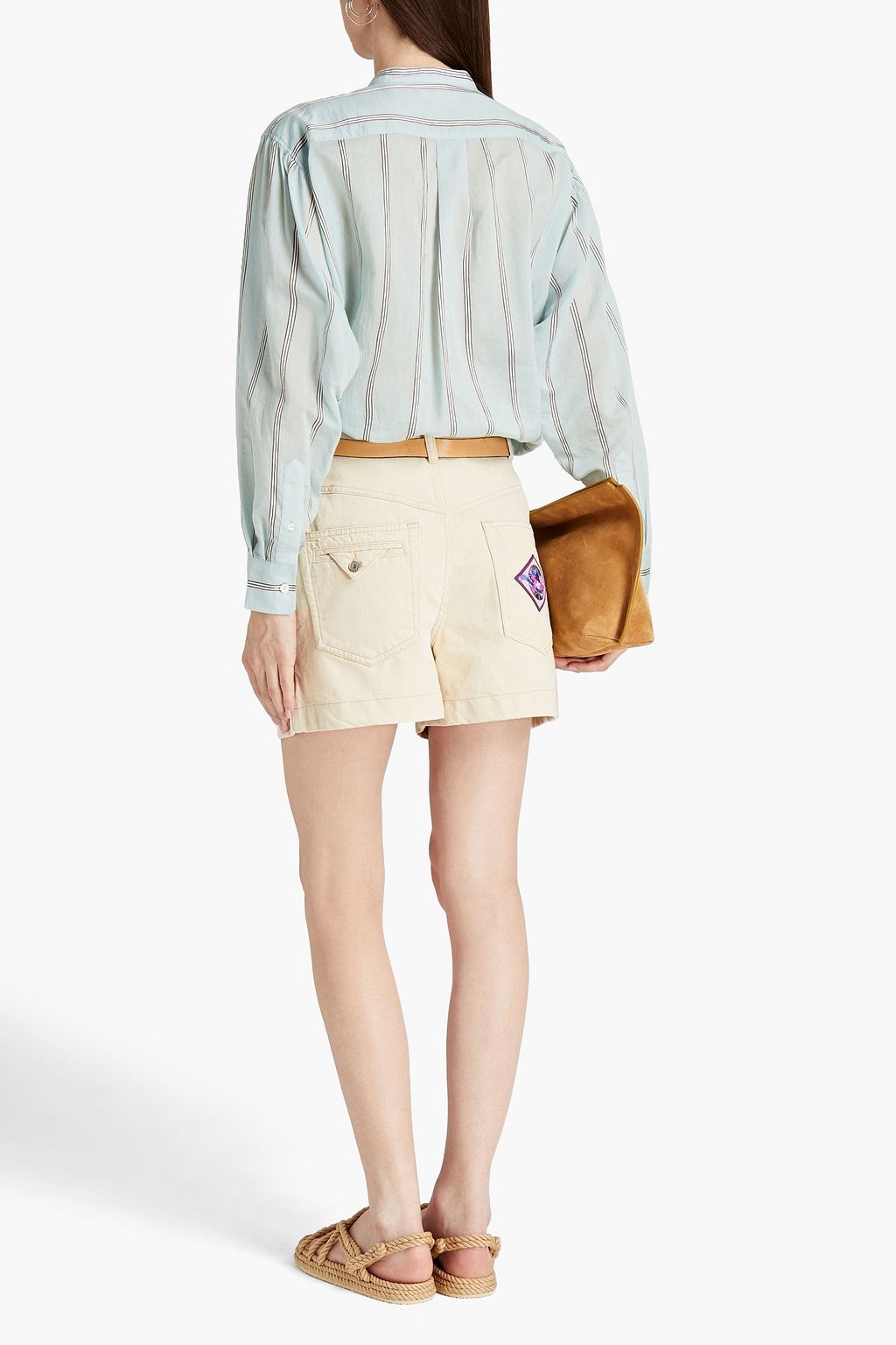 MARANT ÉTOILE Striped cotton-blend shirt