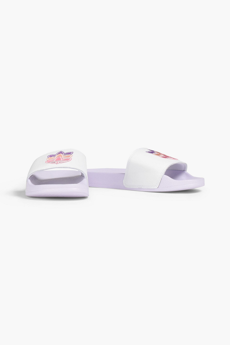 ADIDAS ORIGINALS LOGO-EMBROIDERED RUBBER SLIDES,3074457345631799786