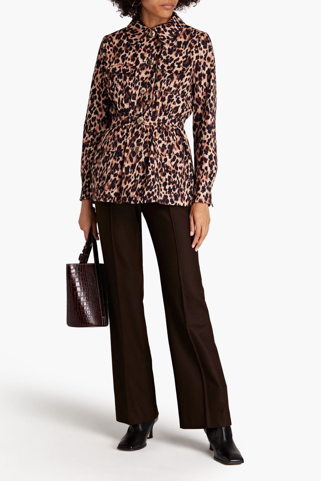 RACIL Leopard-print cotton-blend jacket