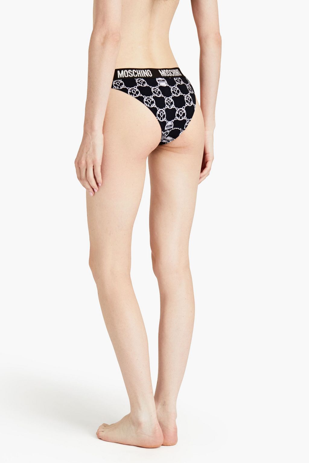MOSCHINO Metallic printed mid-rise briefs