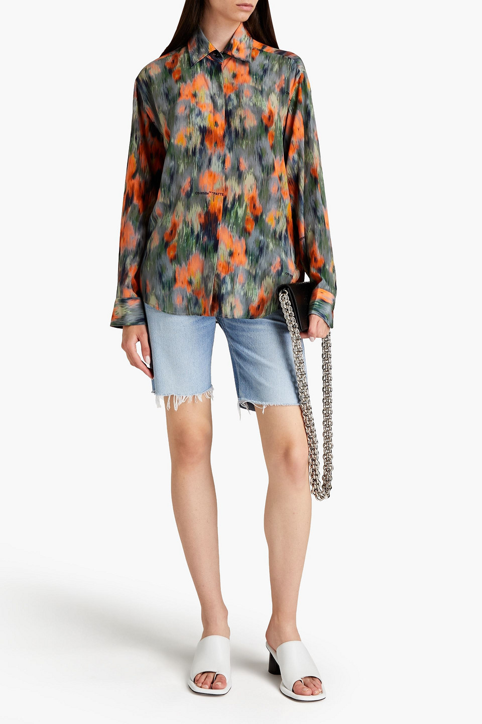 Off-white Printed Silk Shirt