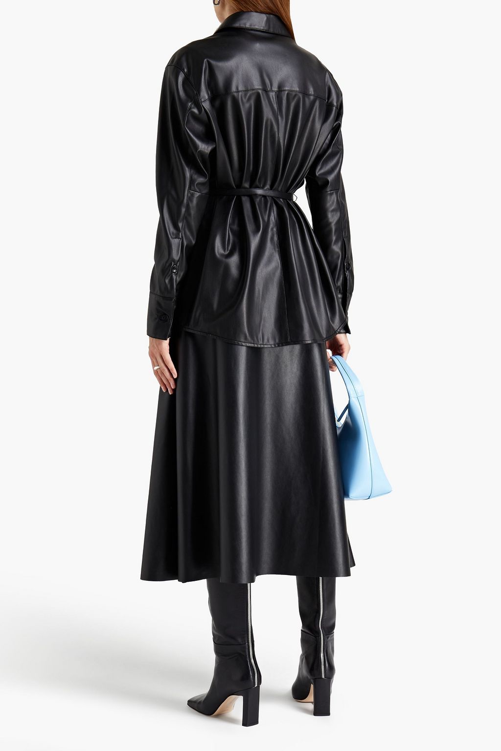 PROENZA SCHOULER Belted faux leather shirt