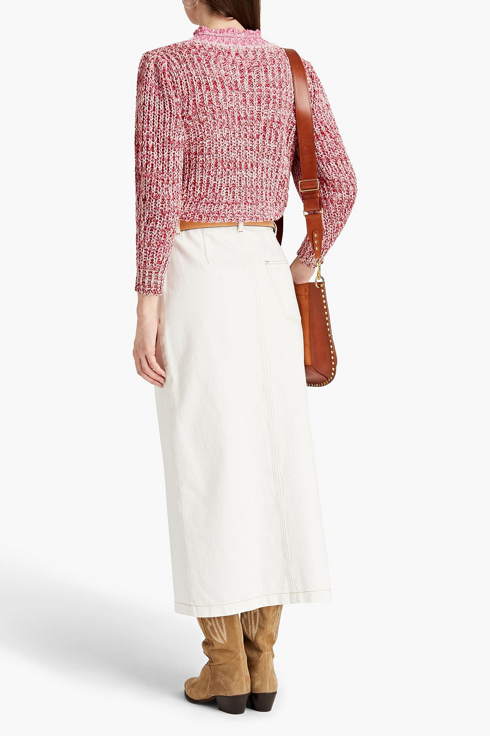 Isabel Marant Étoile Lotiya Marled Cotton-blend Sweater In Pink