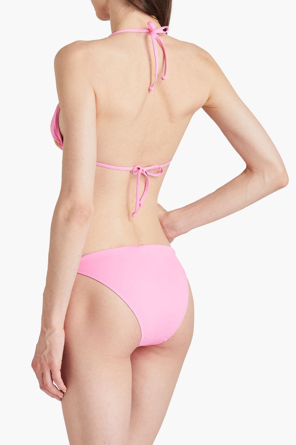 MOSCHINO Metallic printed mid-rise bikini briefs