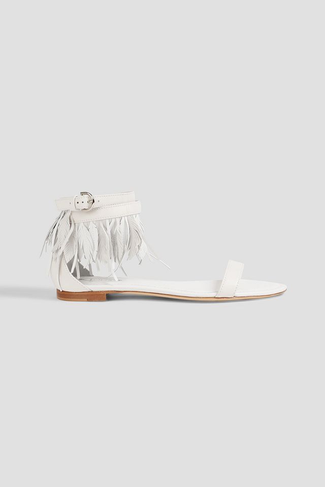 Embellished leather sandals
