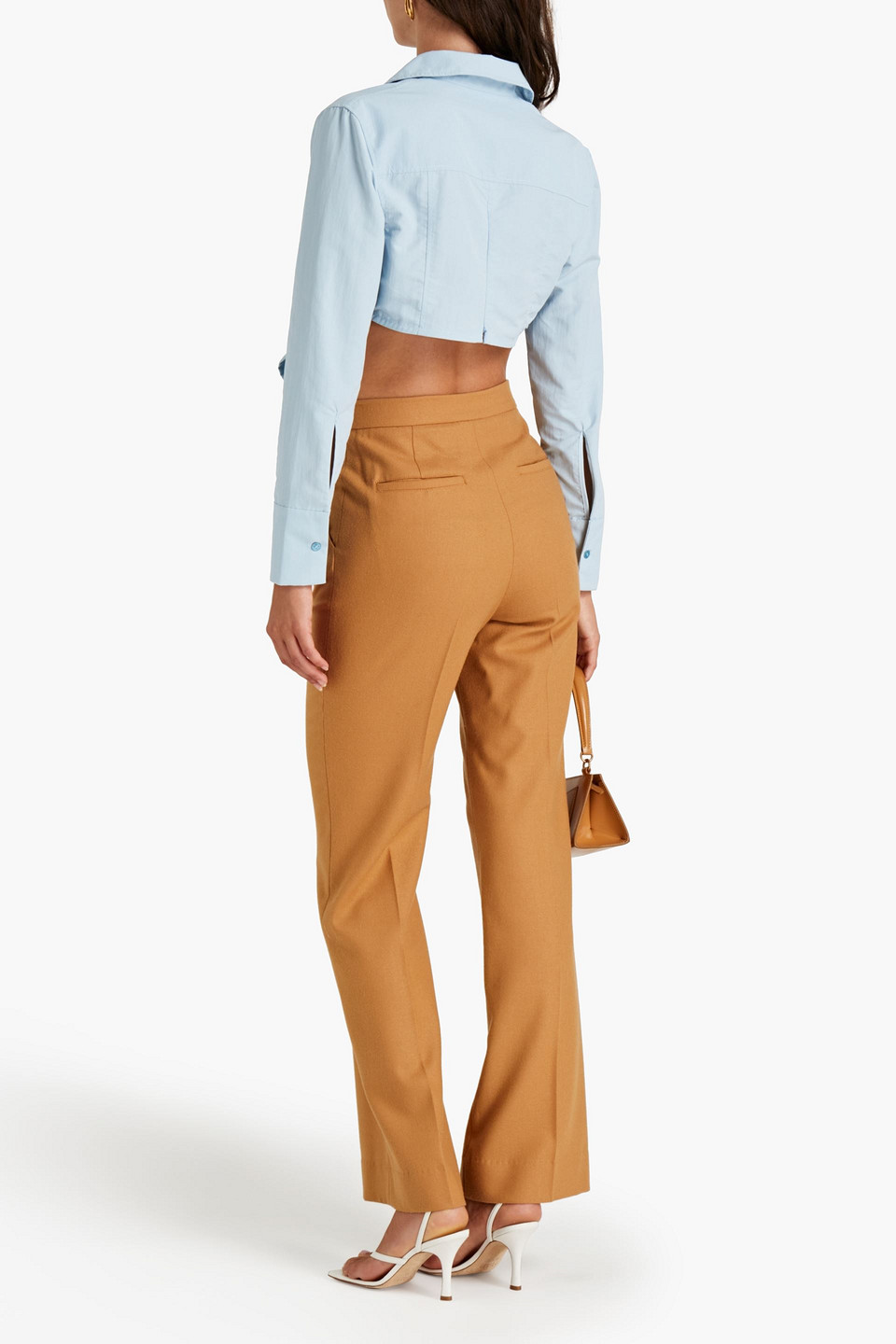  Jacquemus - Terra Cropped Poplin Shirt - Blue - Fr 34 