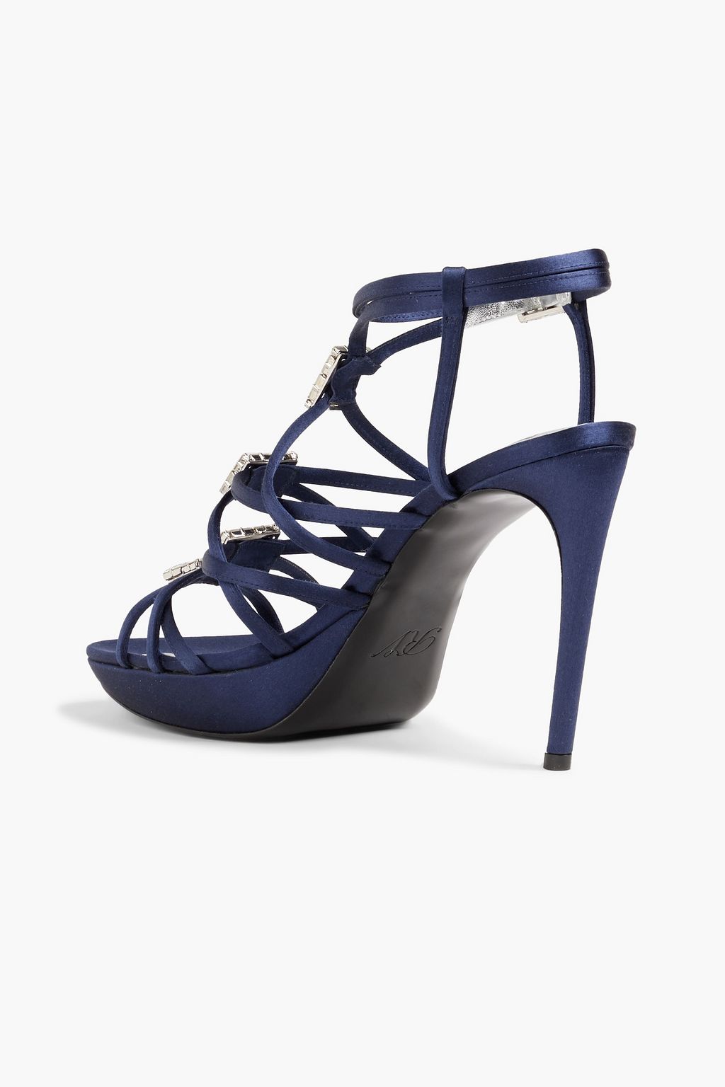 ROGER VIVIER Buckle-embellished satin platform sandals