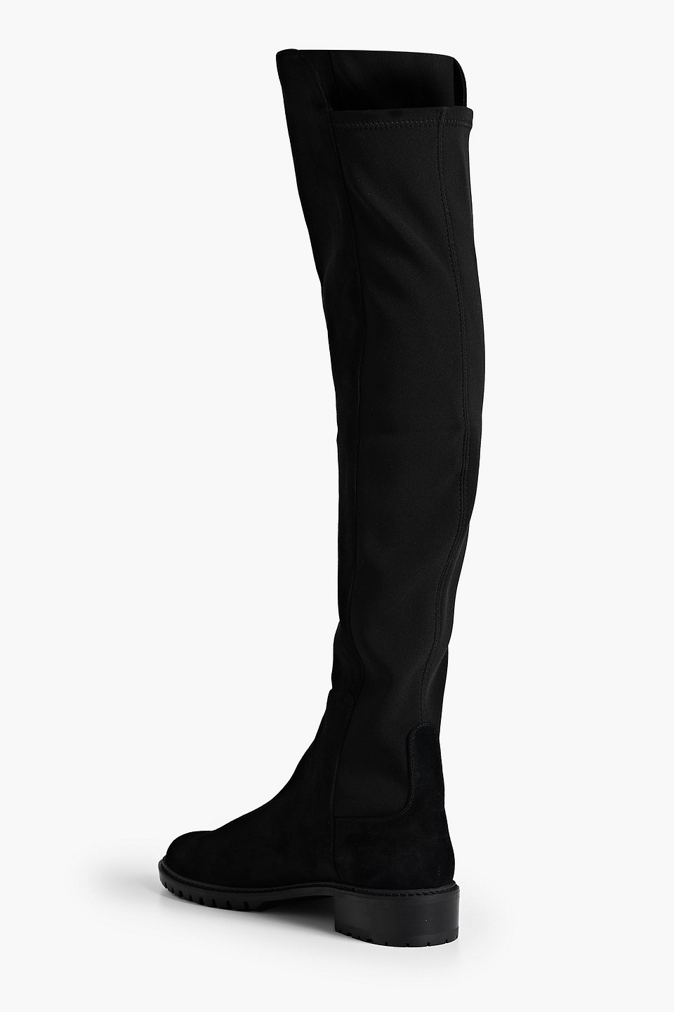 STUART WEITZMAN CITY MICROSTRETCH AND SUEDE OVER-THE-KNEE BOOTS 3074457345631807751