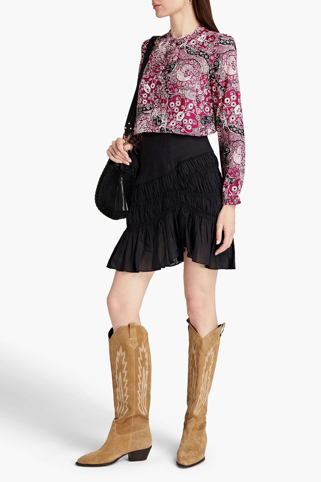 MARANT ÉTOILE Maria printed cotton-mousseline blouse