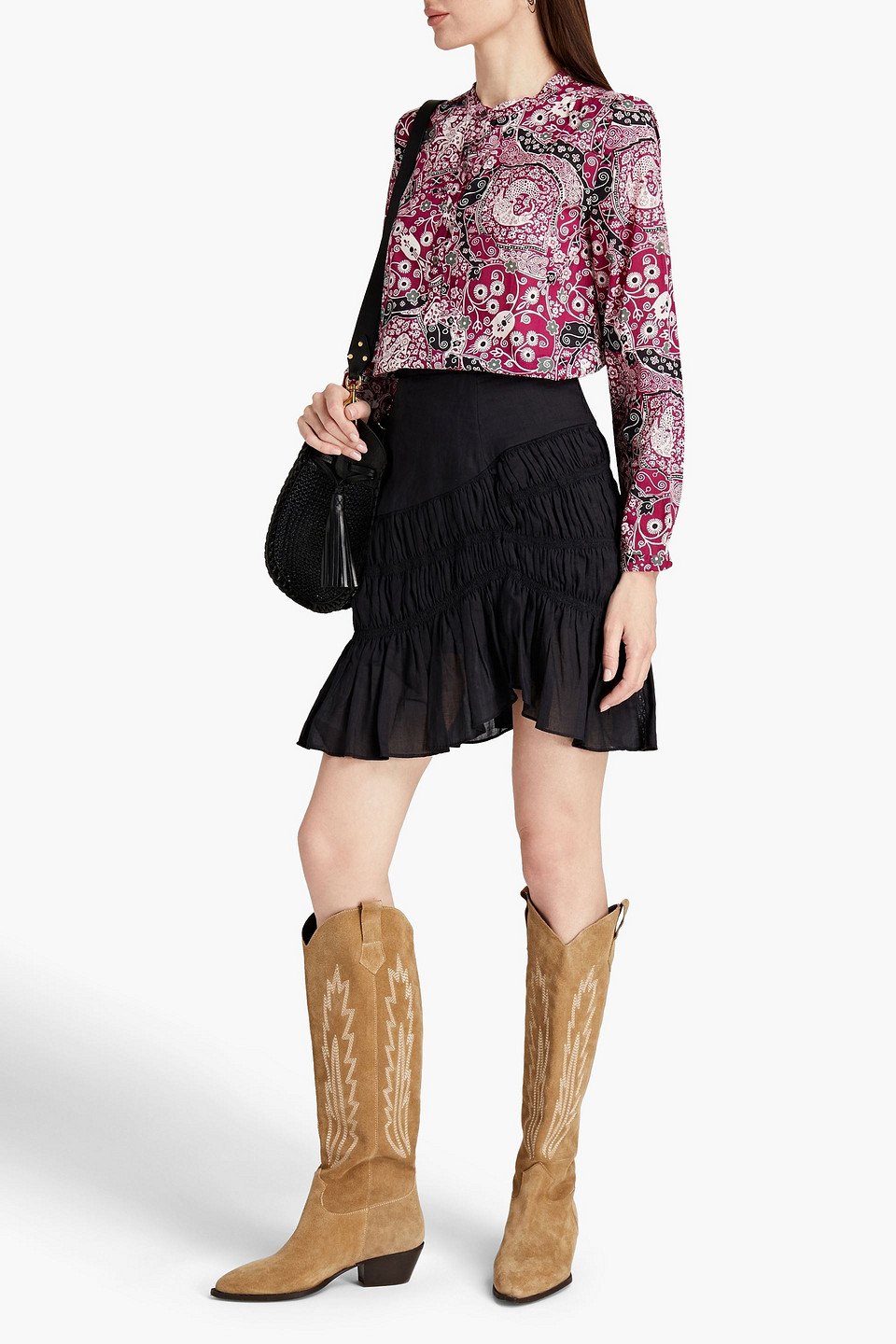 ISABEL MARANT ÉTOILE MARIA PRINTED COTTON-MOUSSELINE BLOUSE 3074457345631808223