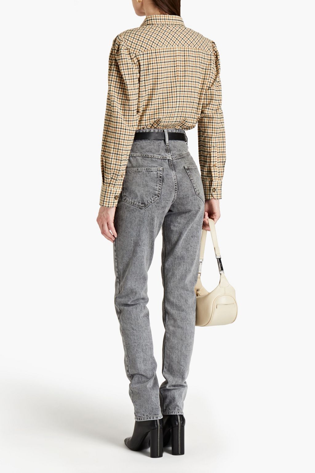 MARANT ÉTOILE Acid-wash high-rise skinny jeans