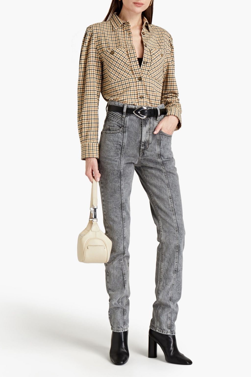 MARANT ÉTOILE Acid-wash high-rise skinny jeans