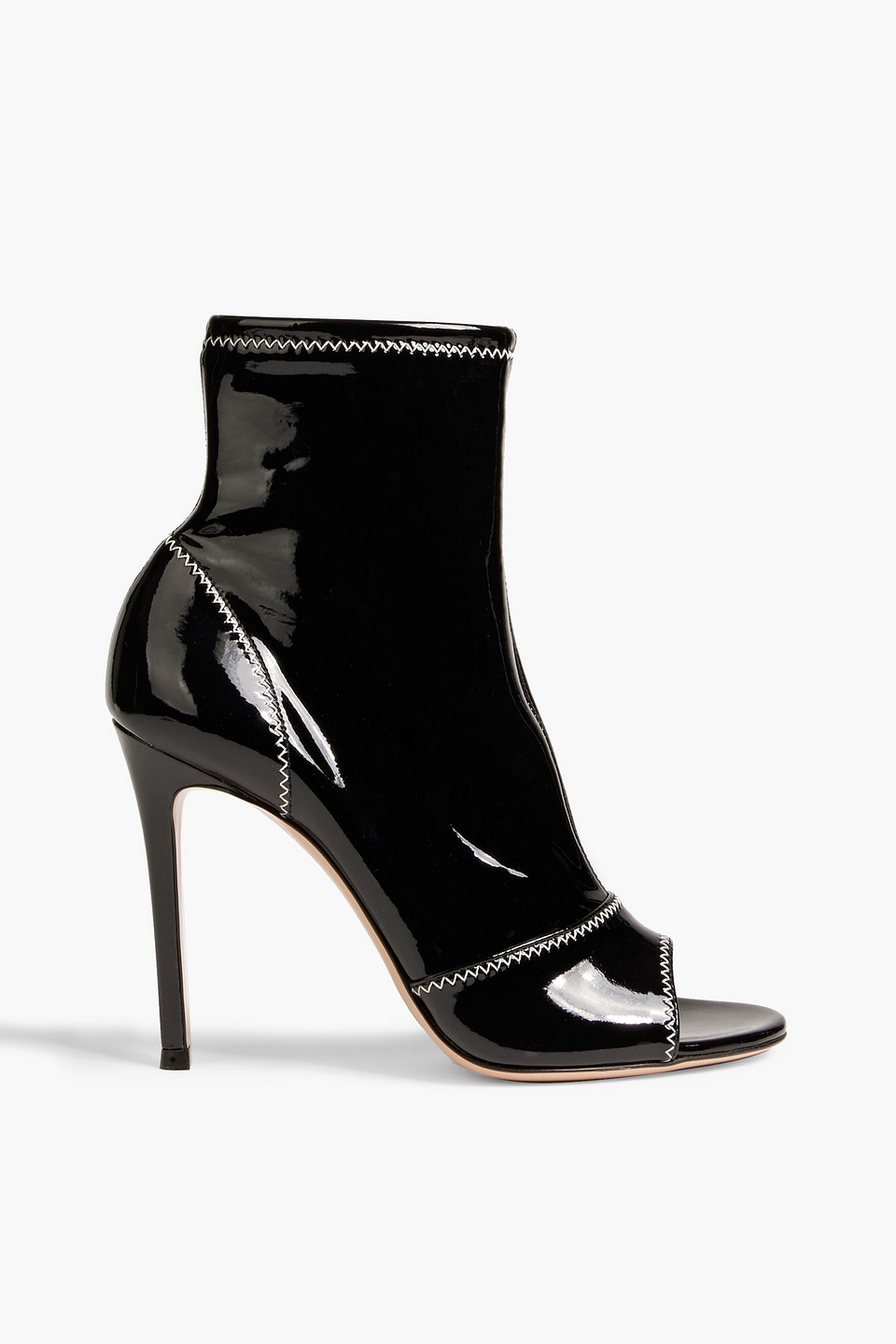 gianvito rossi black vinyl booties