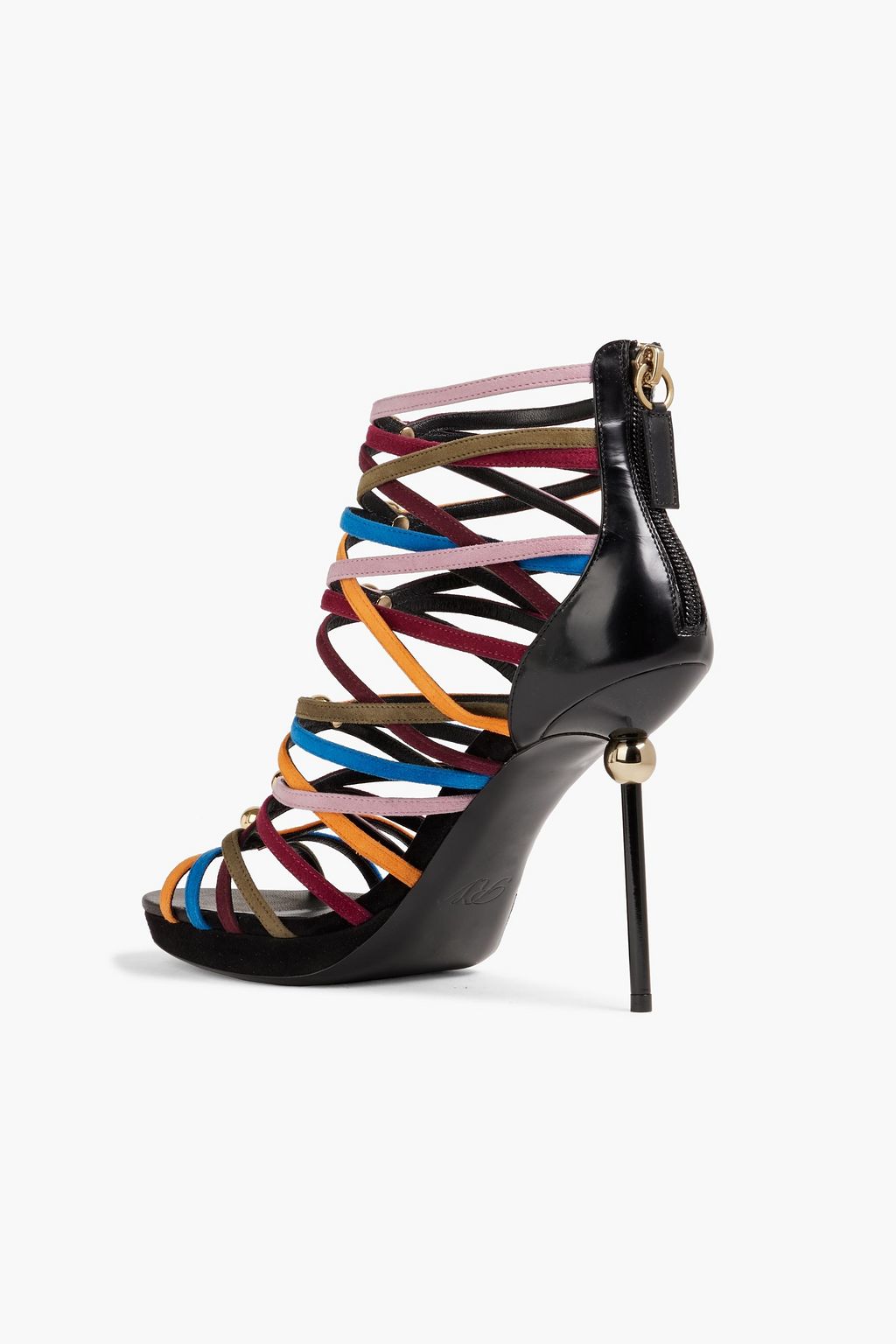 ROGER VIVIER Bead-embellished suede platform sandals