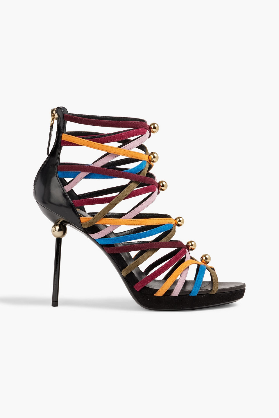Roger Vivier Bead-embellished Suede Platform Sandals