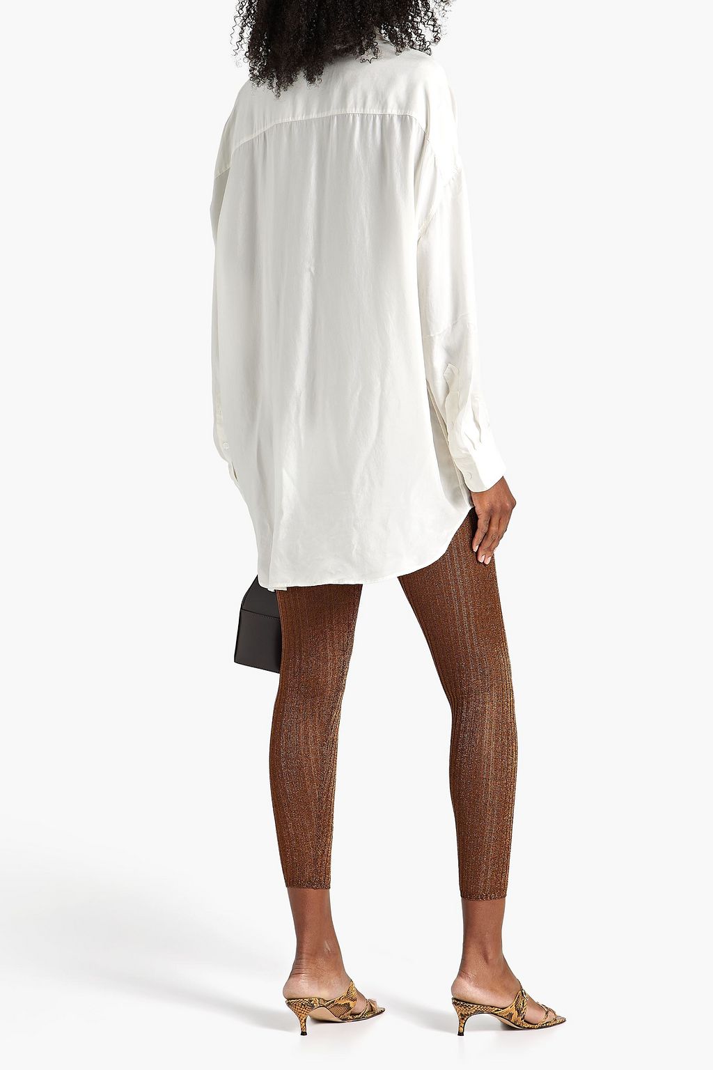 MISSONI Metallic crochet-knit leggings