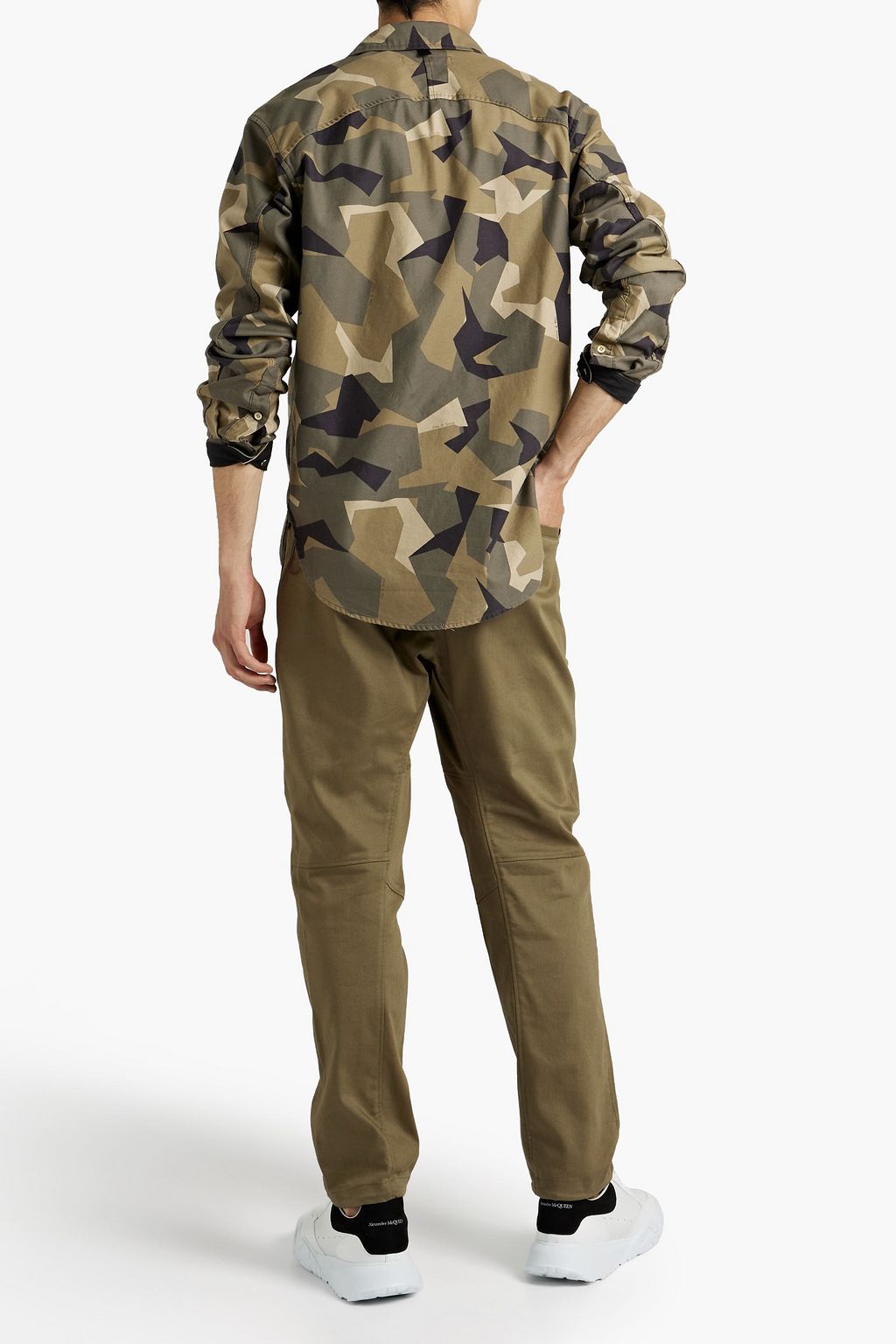 RAG & BONE Otis tapered brushed cotton-blend twill pants