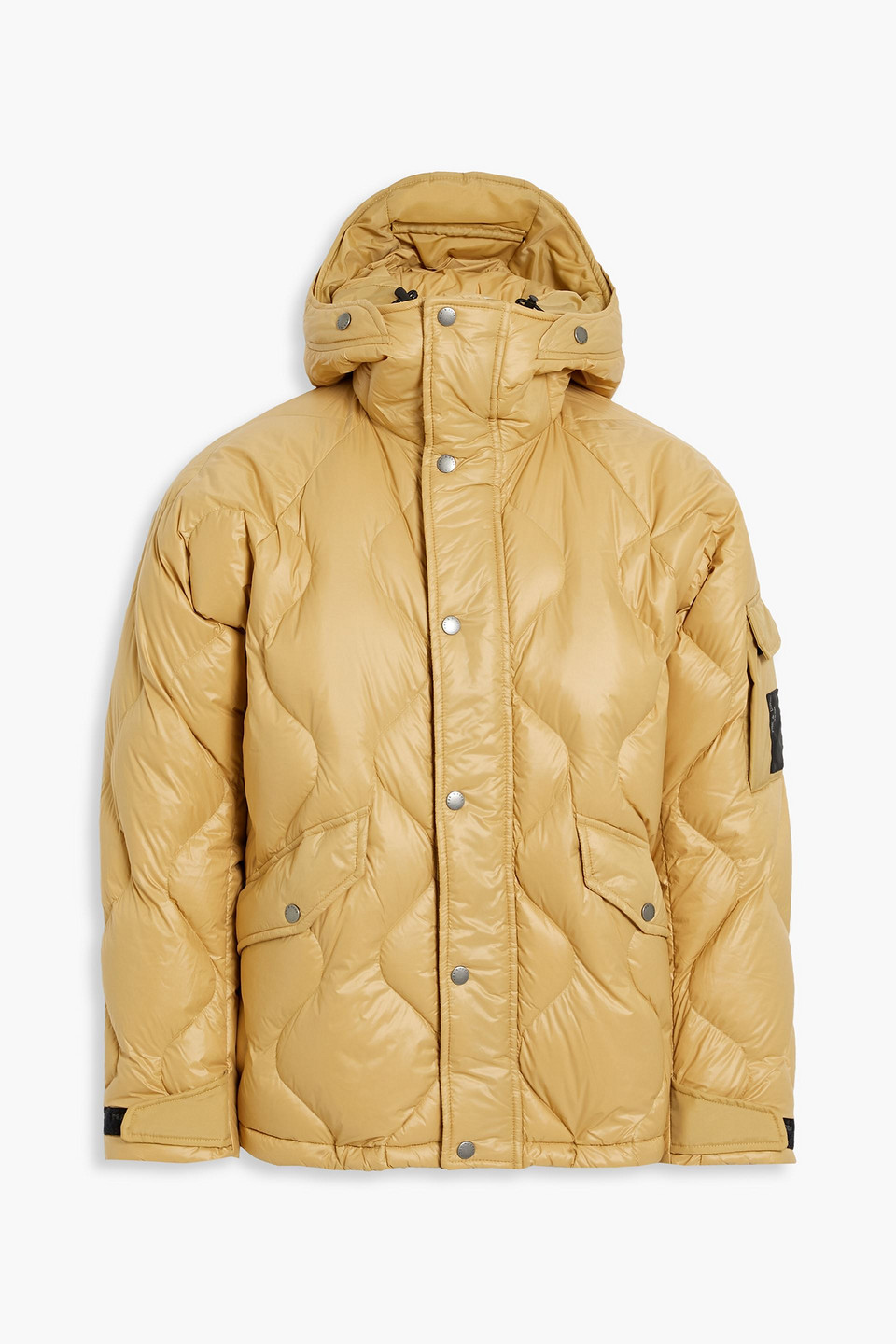 Rag & Bone Shield Quilted Shell Hooded Down Jacket In Sand