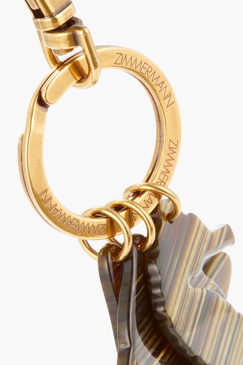 ZIMMERMANN Beach Charm gold-tone acetate keychain