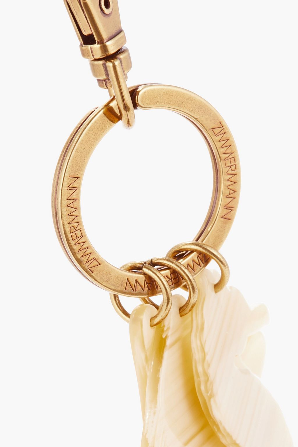 ZIMMERMANN Beach Charm gold-tone acetate keychain