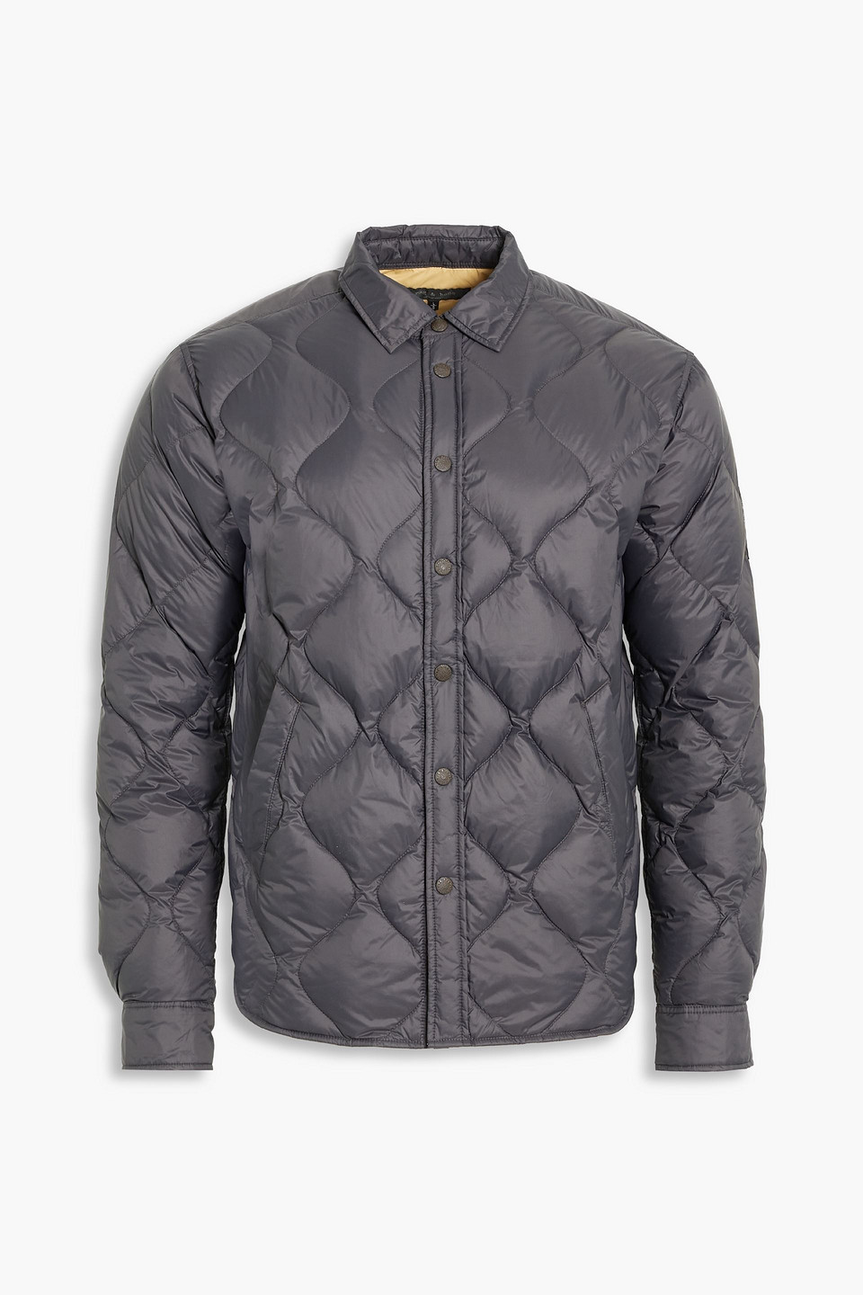 Rag & Bone Dane Quilted Shell Down Overshirt In Dark Gray