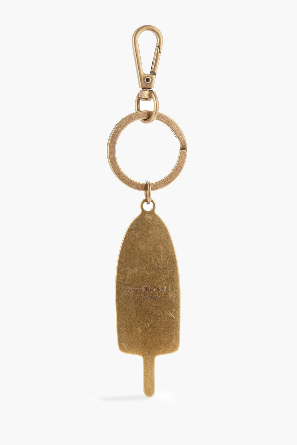 Zimmermann Gold-tone Enamel Keychain In Chocolate