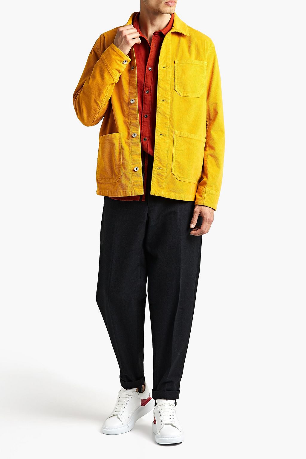 Saffron Cotton-blend corduroy jacket 