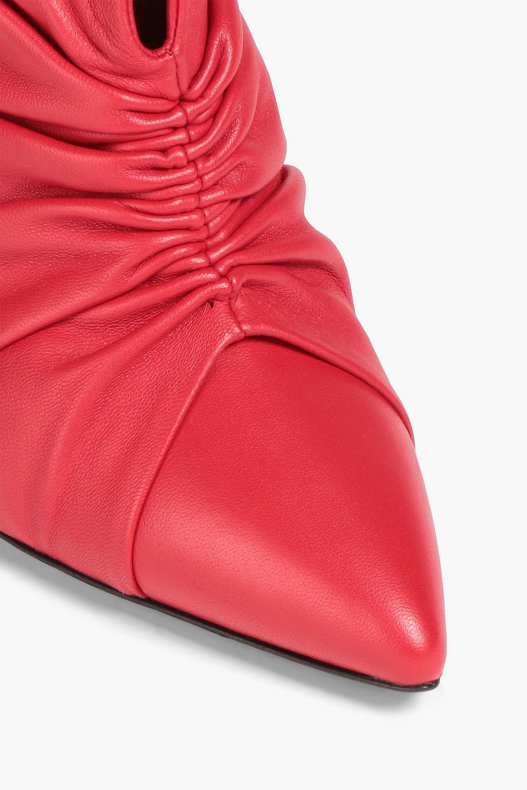 ISABEL MARANT 루쉬 디테일 가죽 앵클 부츠