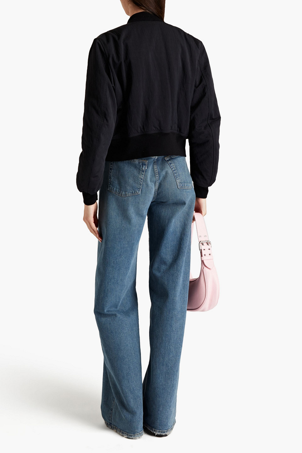 Off-white Embroidered Logo Bomber Jacket In Black