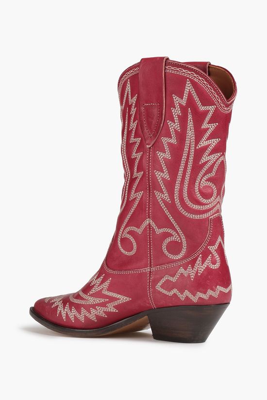isabel marant duerto embroidered leather boots