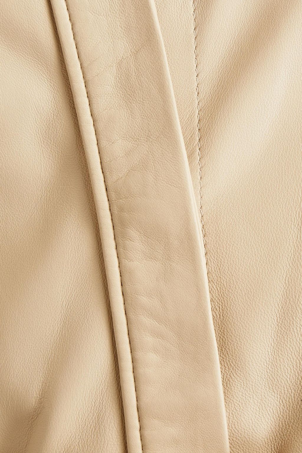 JOSEPH Belted leather hooded jacket