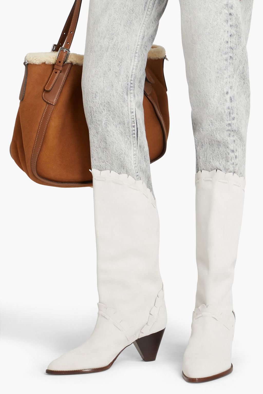 ISABEL MARANT Scalloped suede boots