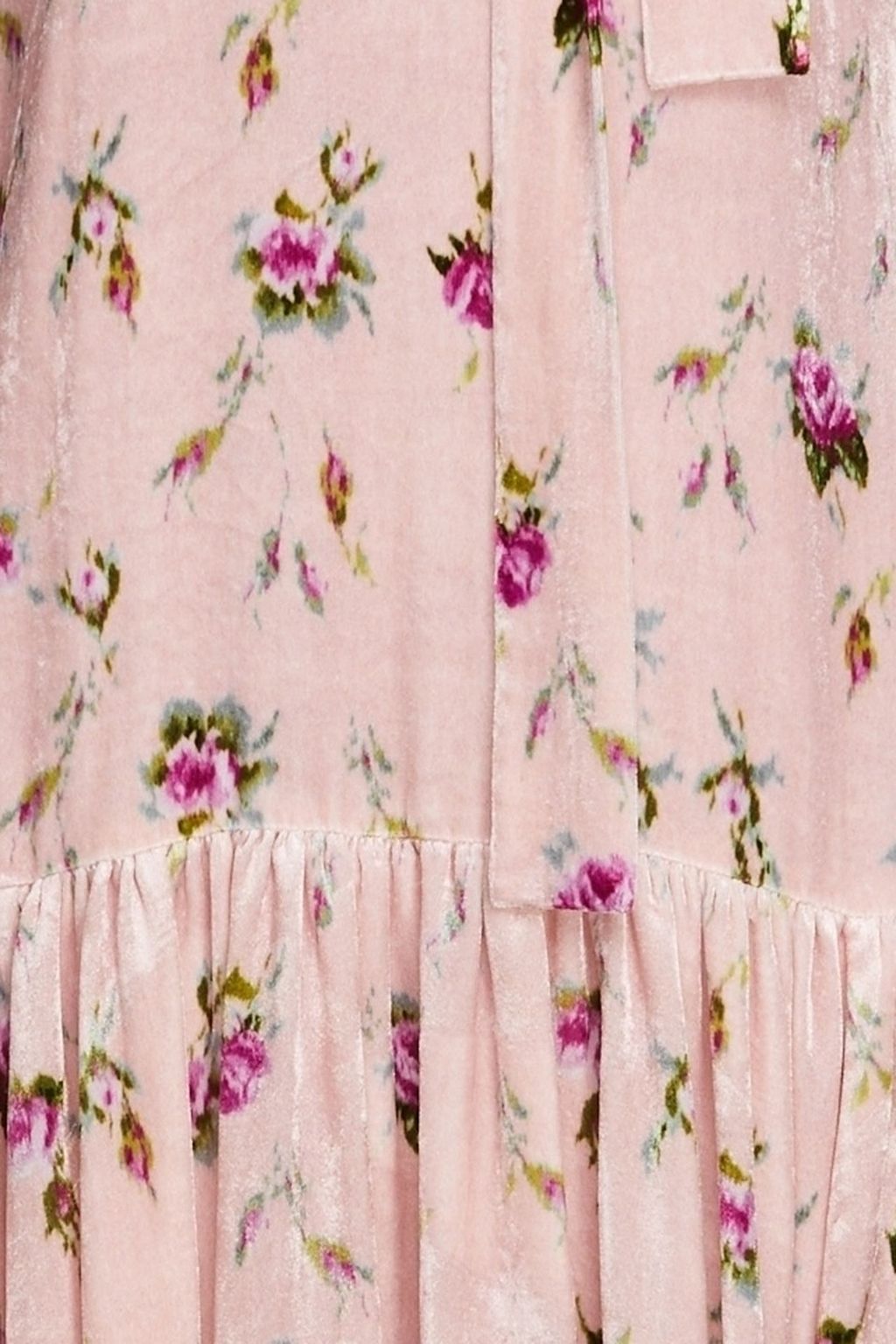 REDVALENTINO ベルベット ミニワンピース リボン付き フローラルプリント
