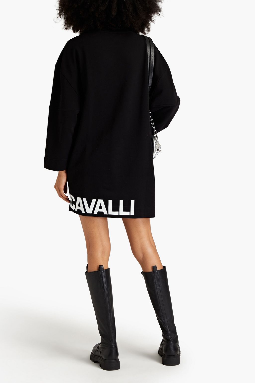 JUST CAVALLI フレンチコットンテリー スウェットシャツ ロゴプリント
