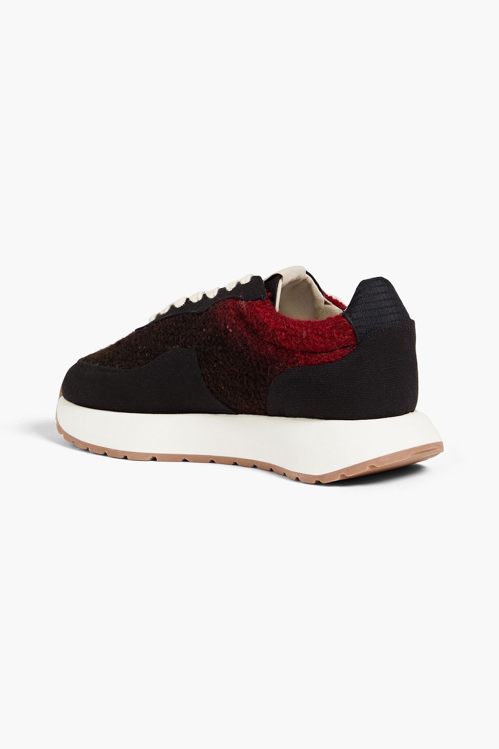 GOOD NEWS Kook tweed, ripstop and twill sneakers