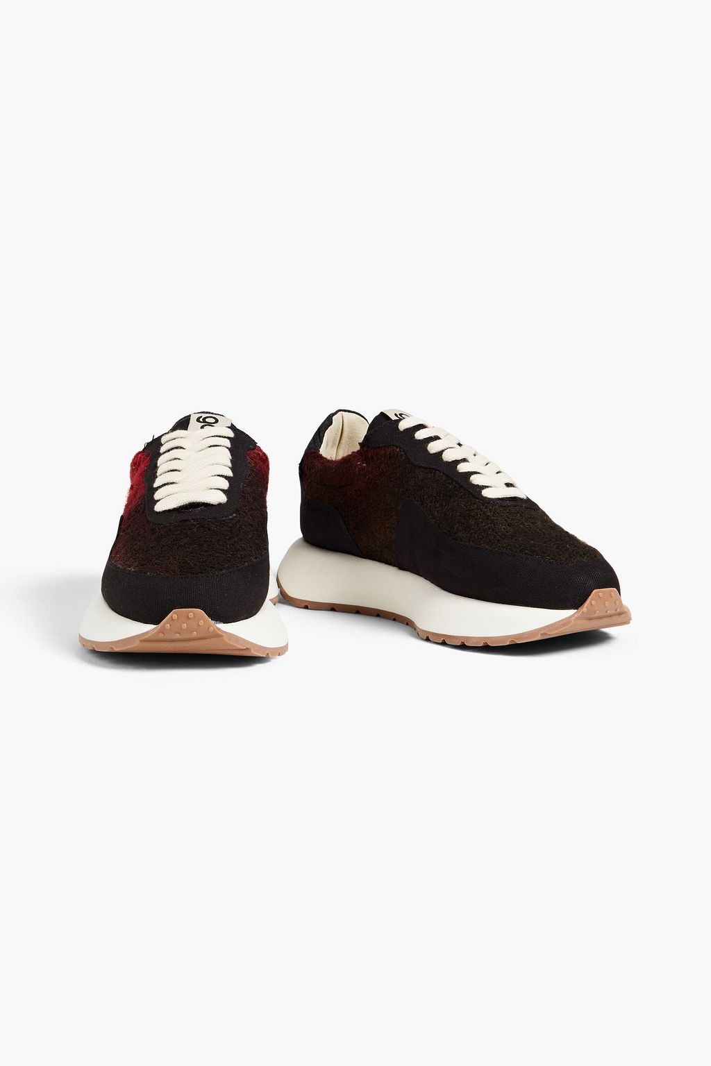 GOOD NEWS Kook tweed, ripstop and twill sneakers