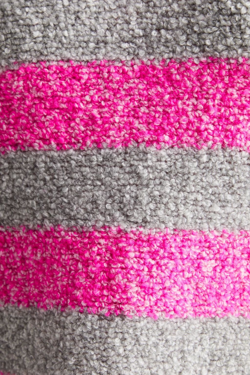 AUTUMN CASHMERE Striped bouclé-knit merino wool-blend sweater