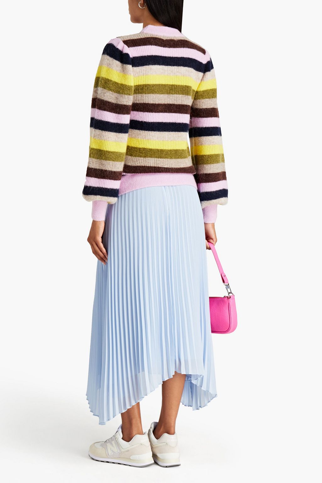 GANNI Striped knitted sweater