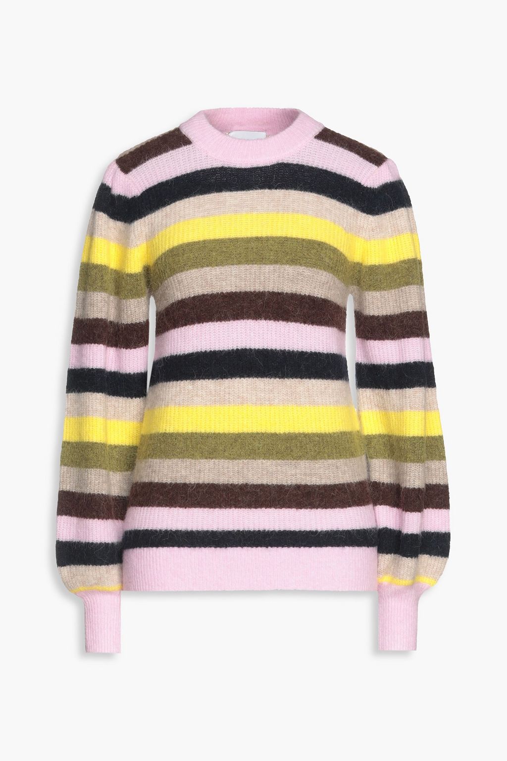 GANNI Striped knitted sweater | THE OUTNET